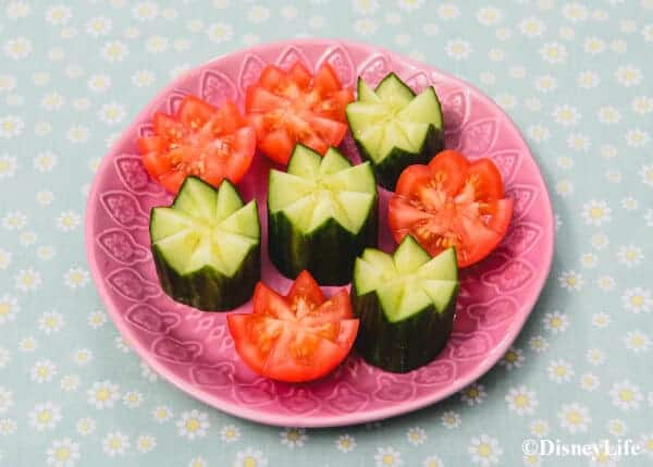 Disney Tangled Themed Picnic with 5 fun recipes for cute Tangled inspired food kids will love - vegetable crowns