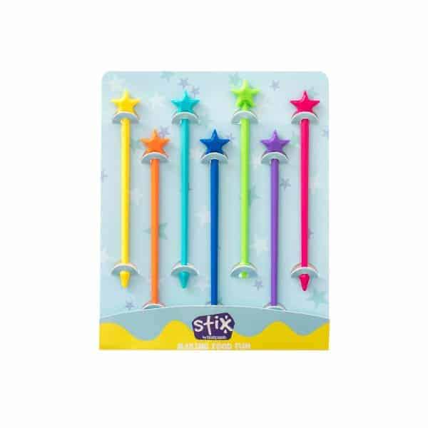 Lunch Punch Stix Set of 7 - fun plastic skewers for kids - perfect for fruit kebabs sandwich kebabs and other fun food - Eats Amazing UK Bento Shop