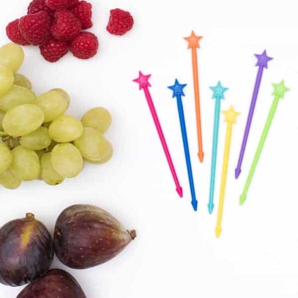 Lunch Punch Stix Set of 7 - fun plastic skewers - perfect for fruit kebabs sandwich kebabs and other fun food for kids - Eats Amazing Bento Shop UK