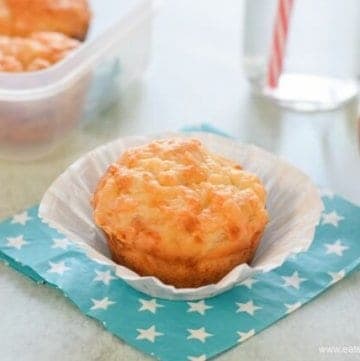 Quick and easy Ham and Cheese savoury muffins recipe with just 6 ingredients - perfect for kids lunch boxes and picnic food too - Eats Amazing UK