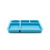 Blue divided plate for kids - food safe bamboo plate with no plastics - Eats Amazing UK Shop