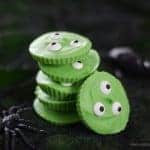 Easy Swamp Monster Giant Chocolate Buttons Recipe - fun 3 ingredient Halloween treat for kids from Eats Amazing UK