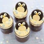 Yummy Chocolate Mint Avocado Mousse recipe with cute Mint Oreo Penguin decorations - quick easy and fun dessert from Eats Amazing UK