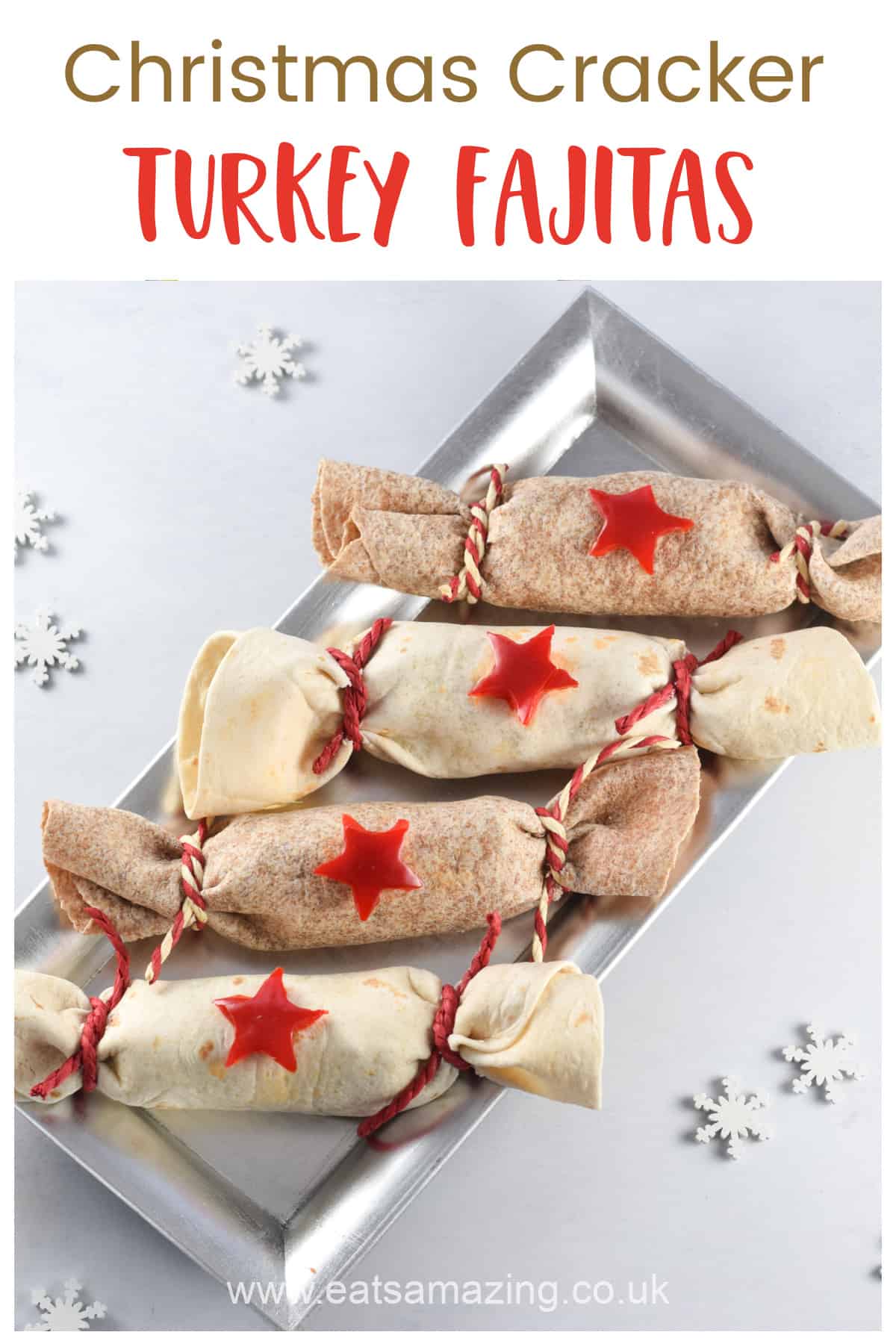 How to make fun turkey fajita Christmas crackers - fun Christmas recipe for Christmas party food and dinner parties