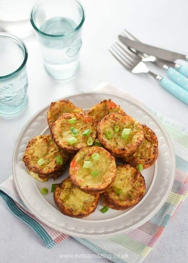 Easy oven baked Muffin Tin Bubble and Squeak Bites recipe - the best way to use up leftover vegetables - Eats Amazing UK