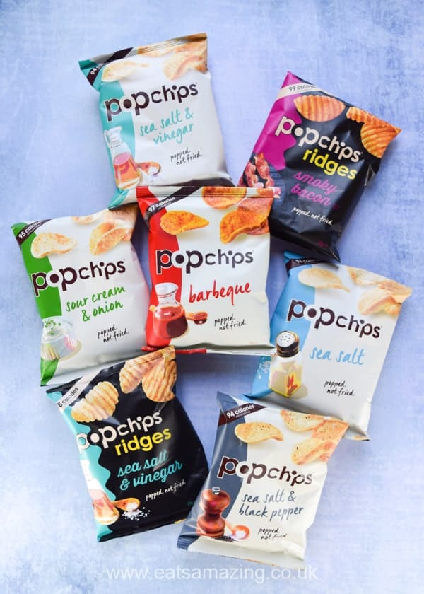 PopChips range of flavours - with packed lunch recipes from Eats Amazing UK