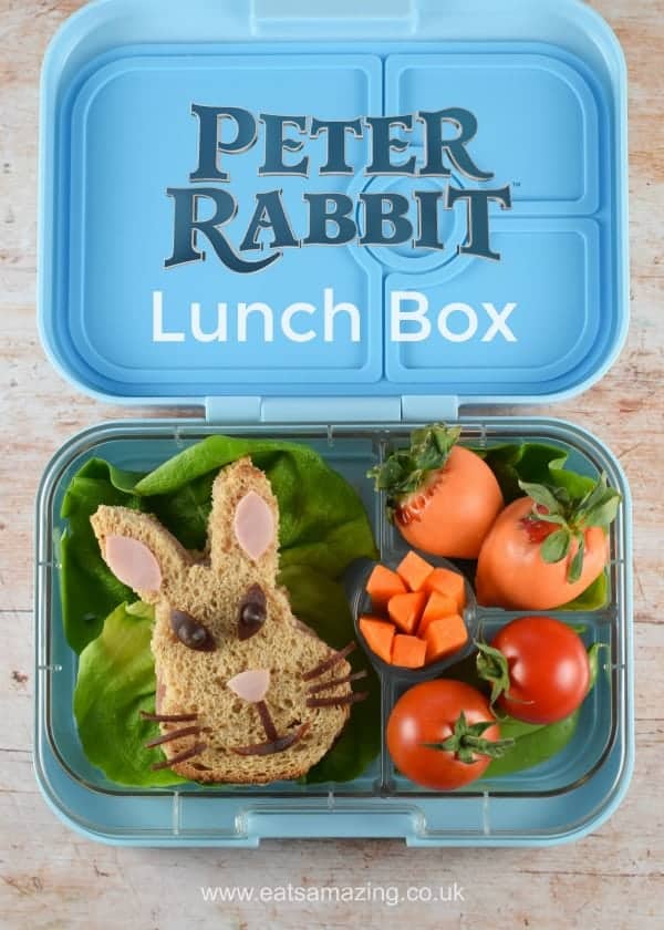 How to make a Peter Rabbit bento box lunch - fun food for kids from Eats Amazing