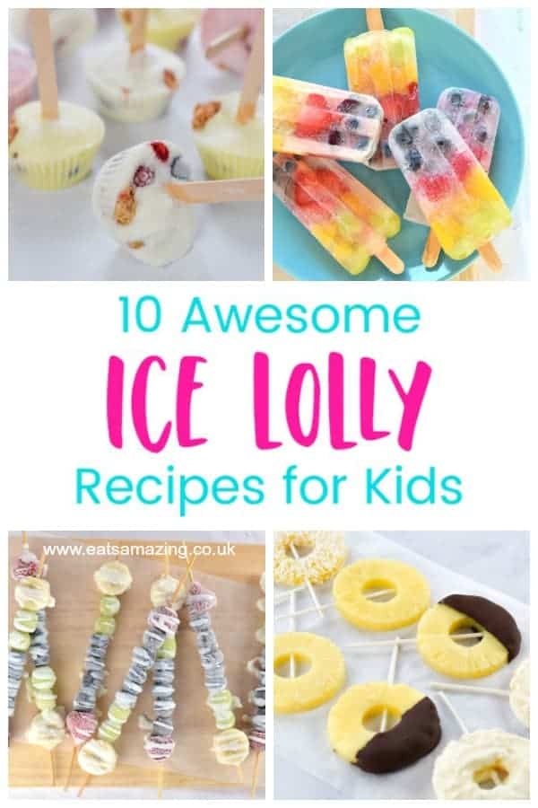 10 super easy homemade ice lolly recipes for kids - these fun and healthy summer food ideas are full of fruit and taste delicious  #summerfood #popsicles #icelollies #kidsfood #healthykids #frozenfood #easyrecipe #recipeideas #familyfood #summer #kids 
