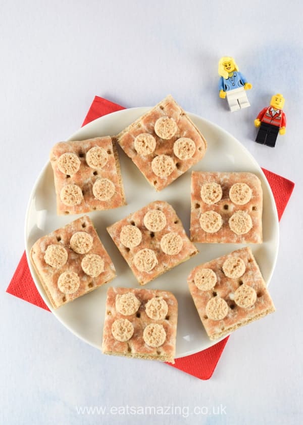 Fun and easy Lego sandwiches - perfect for healthy birthday party food for kids - Eats Amazing UK