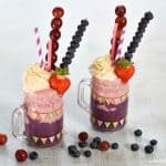 Fun healhy smoothie freakshakes recipe for kids - a fun summer treat to make at home