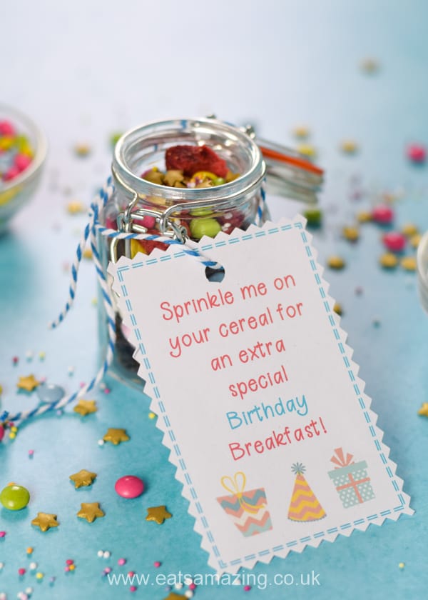 Fun and easy birthday sprinkle mix for an