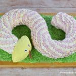 How to make a snake cake - fun birthday cake idea for kids - with recipe and full instructions including photos