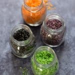 How to make easy homemade Halloween coconut sprinkles - perfect for adding spooky fun to Halloween party food and baking with kids