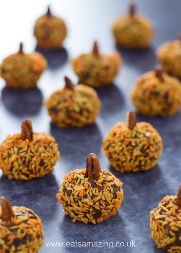 Pumpkin spice energy bites recipe - fun and healthy autumn snack for kids