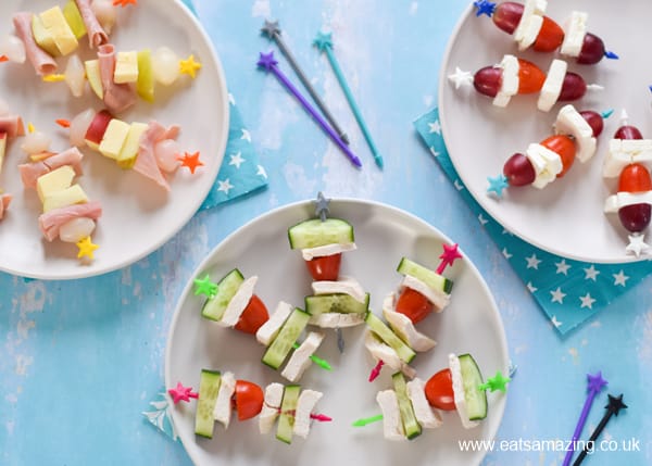Yummy savoury skewers ideas - these quick and easy recipes are perfect for healthy party food for kids