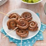 How to make sausage swirls on a stick - fun fireworks themed recipe for kids