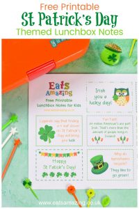 FREE St Patrick's Day Printable Lunchbox Notes for Kids - Eats Amazing.
