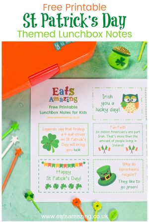 FREE St Patrick's Day Printable Lunchbox Notes for Kids - Eats Amazing.