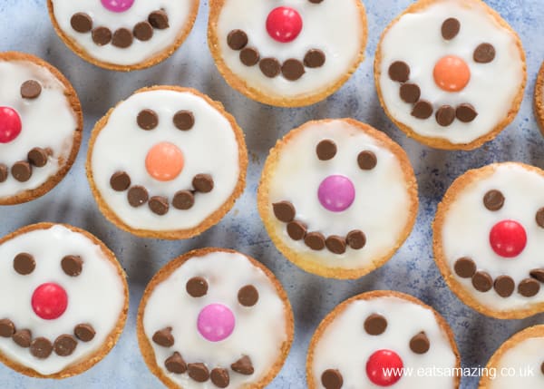 Fun and easy shortbread snowman Christmas cookies recipe for kids
