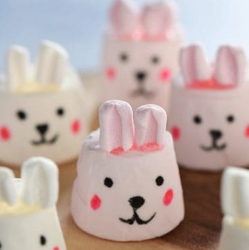 Cute and easy marshmallow bunnies tutorial - fun Easter treat for kids