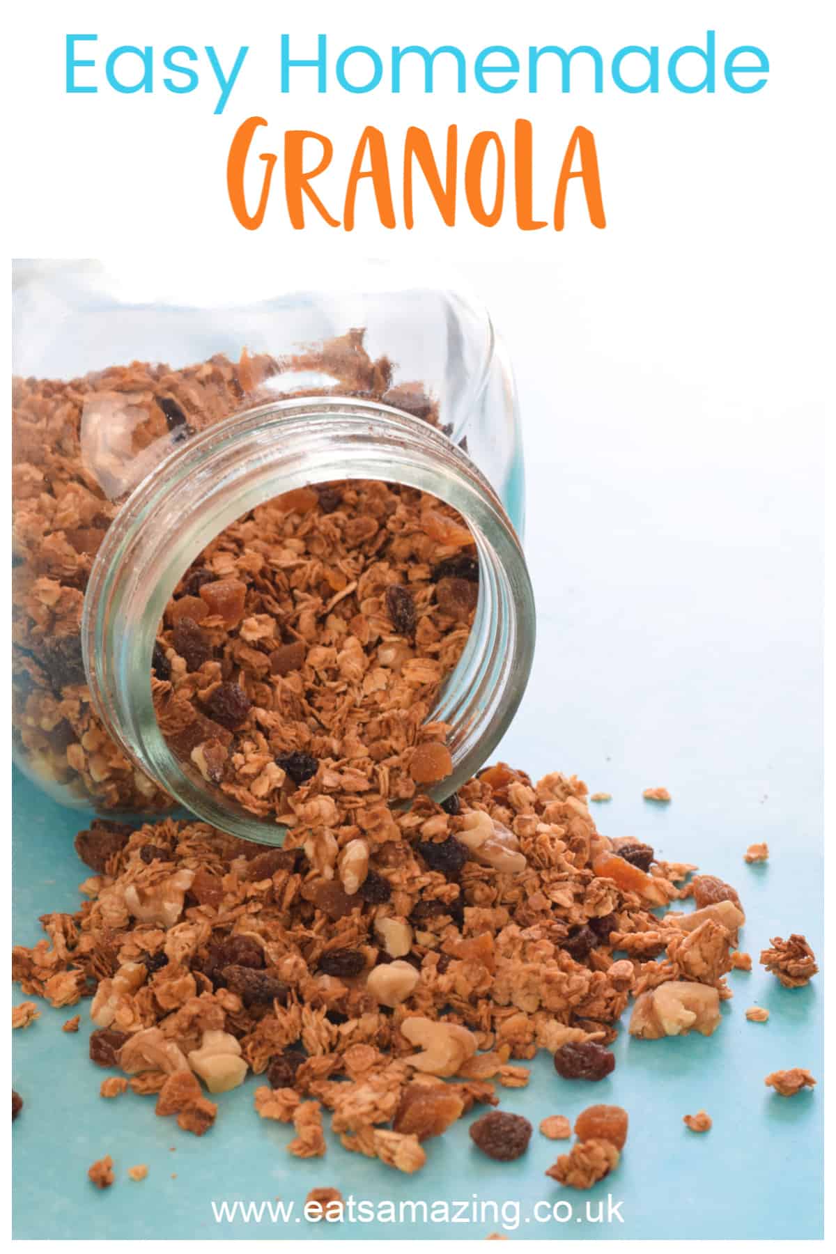 How to make easy Homemade Granola - fun and healthy breakfast recipe for kids 