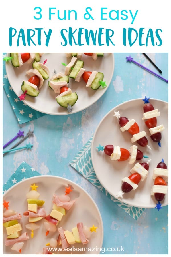 Fun and easy savoury skewer ideas - these recipes are all no-cook and perfect for picnics or parties