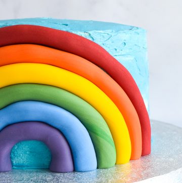 How to make an easy rainbow fondant cake decoration