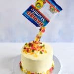 How to make a fun and easy anti-gravity pour cake with HARIBO Starmix sweets - easy recipe and video tutorial