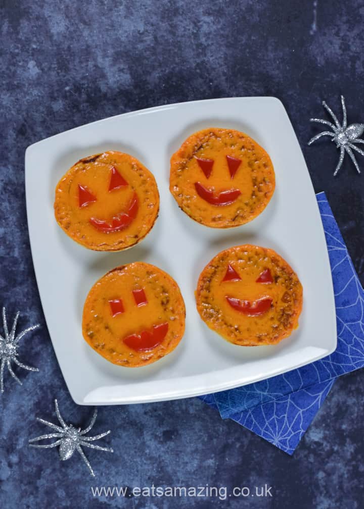 Easy Pumpkin Themed Halloween Pizzas Recipe for Kids