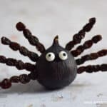 How to make cute and easy fig and raisin spiders - perfect for Halloween party food for kids