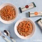 Carrot Cake Microwave Porridge Recipe - quick and easy breakfast idea with ZENB Veggie Bars