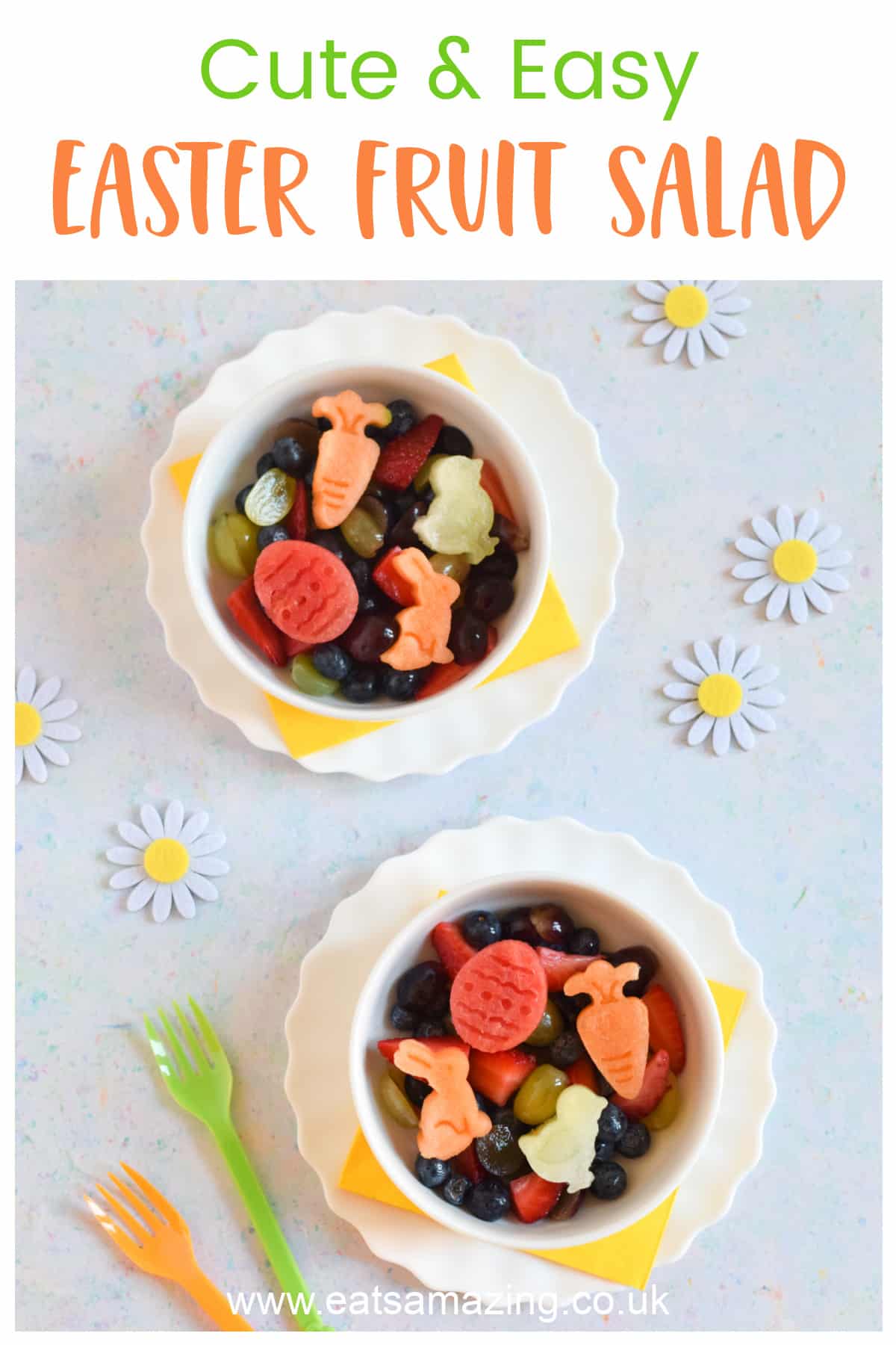Easy Easter Fruit Salad recipe for kids - fun healthy Easter Dessert the whole family will love