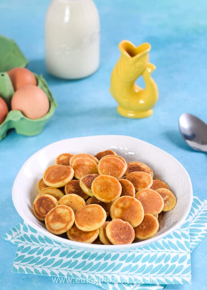 How to make mini pancake cereal - a fun and easy breakfast recipe for kids