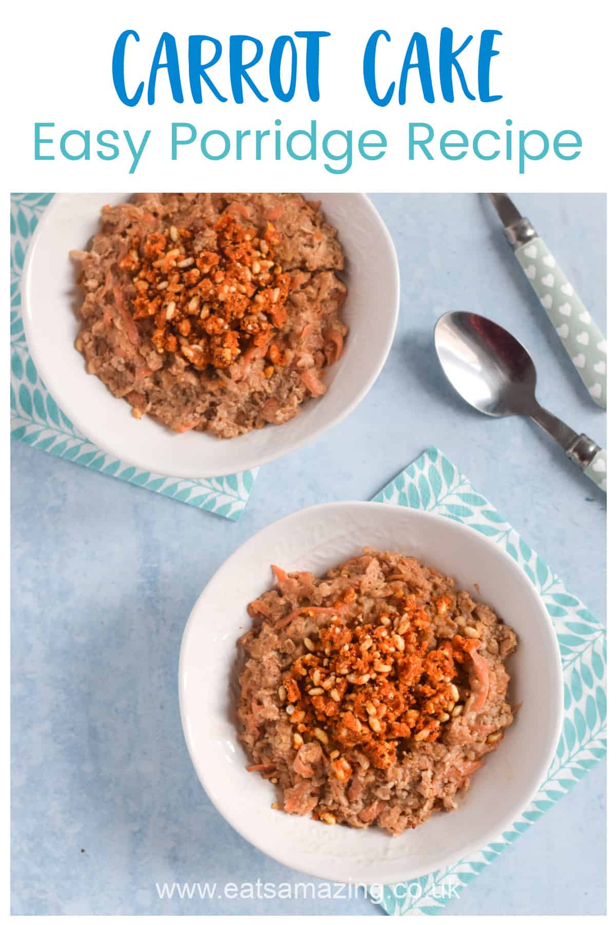 How to make quick and easy carrot cake porridge - healthy vegan breakfast recipe