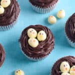 Easy chocolate Easter nest cupcakes recipe - fun Easter baking project for kids