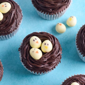 Easy chocolate nest Easter cupcakes recipe - fun Easter recipe for kids