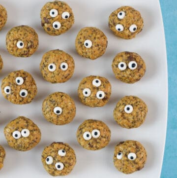 How to make fun and easy Monster Peanut Butter Energy Bites - easy recipe for kids