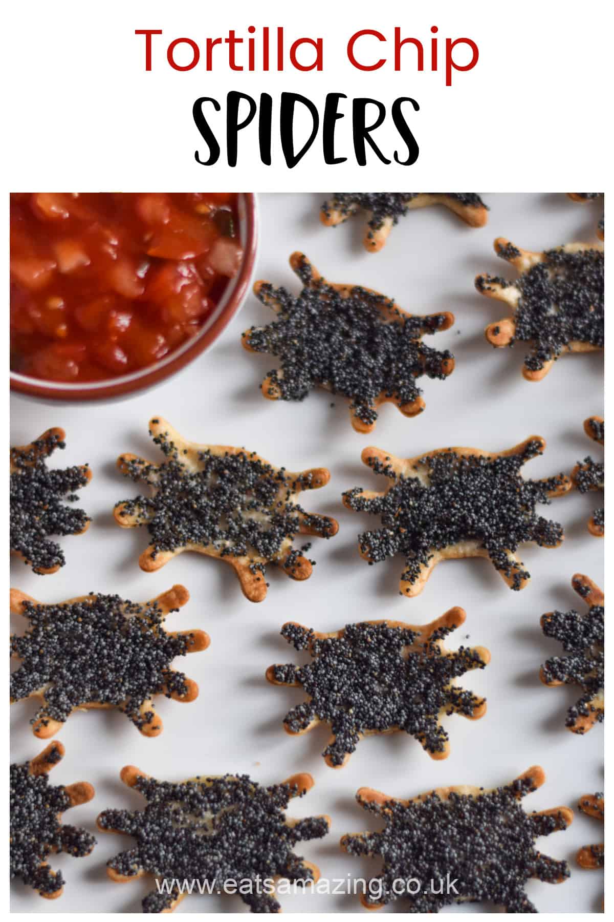 How to make spooky spider tortilla chips - fun Halloween recipe for kids