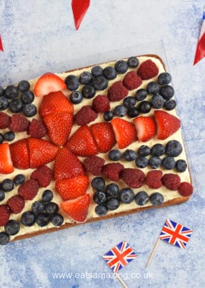 Summer Fruits Union Jack Cake Recipe - Eats Amazing.