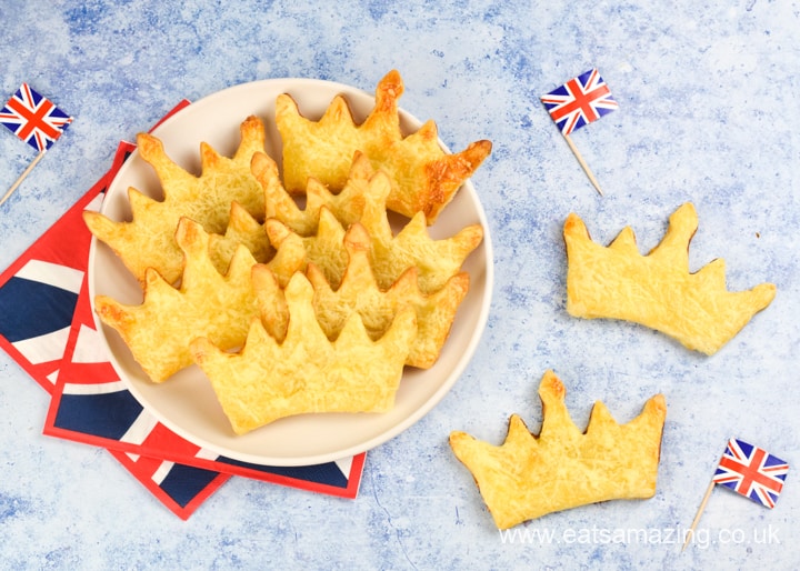 How to make easy cheese pastry crowns - fun royal themed recipe for kids