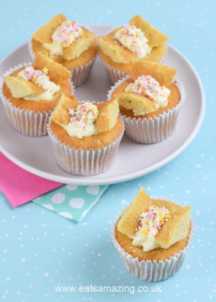 Quick and easy butterfly fairy cakes recipe for kids - with step by step instructions