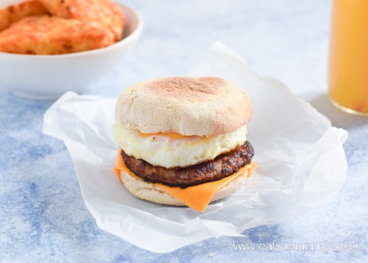 Sausage and Egg Muffin Recipe - easy McDonalds Breakfast Fakeaway