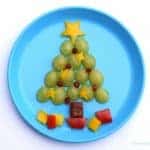 Christmas Tree Food Art Snack for Kids from Eats Amazing UK - fun healthy Christmas snack idea