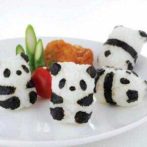 Cute baby panda rice mould sushi set from the Eats Amazing Shop - fun bento accessories UK for kids lunches and bento boxes