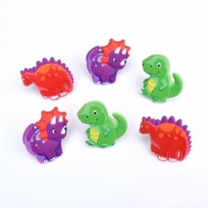 Cute bright dinosaur Cupcake Rings - cake decorations - food decorations from the Eats Amazing UK Bento Shop - making healthy food fun for kids