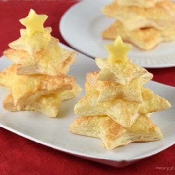 Easy Cheese Puff Pastry Christmas trees recipe from Eats Amazing - great for a nutcracker party