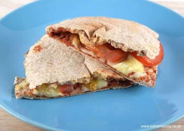 Easy homemade calzone pizza recipe from Eats Amazing UK with 5 quick pizza ideas kids will love