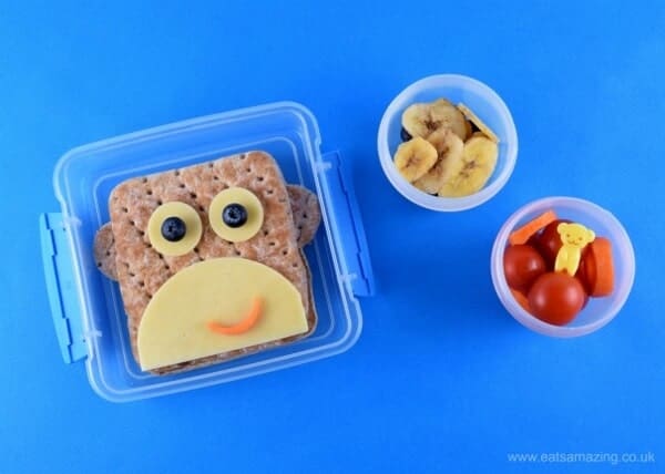 Fun Monkey Themed Packed Lunch idea for kids with Hovis Good Inside Sandwich Thins - Eats Amazing UK