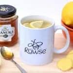 Homemade Honey Lemon and Ginger Tea recipe - this delicious family remedy is the perfect pick me up to help you through coughs and colds