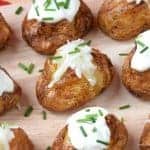 Mini baked potatoes recipe - a fun and easy party food idea for bonfire night and the festive season from Eats Amazing UK